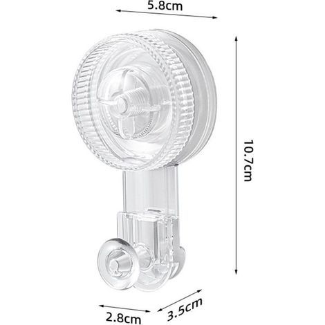 Lntyq Lot De 4 Crochet Ventouse, Sans Clous Porte Serviette Ventouse, Amovibles, Sans Perçage, Réutilisable, Multifonctions, Transparent Plastique Crochet pour Douche Salle de Bain Cuisine Miroir (1/5)