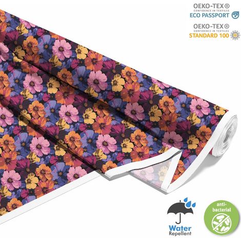 Dekorativer Outdoor-Stoff Oxford - Motiv Blumen I DX5648 (1/5)