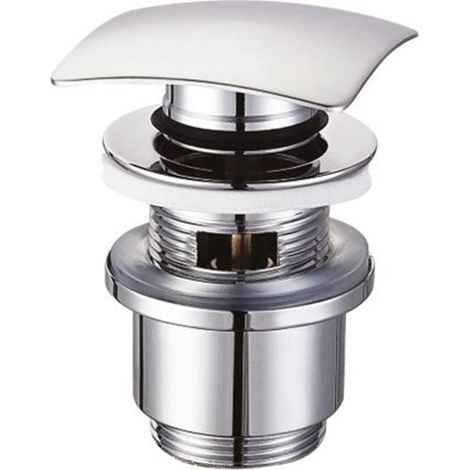 Piletta click clack quadrata bassa con troppo pieno 1"1/4  Tecom