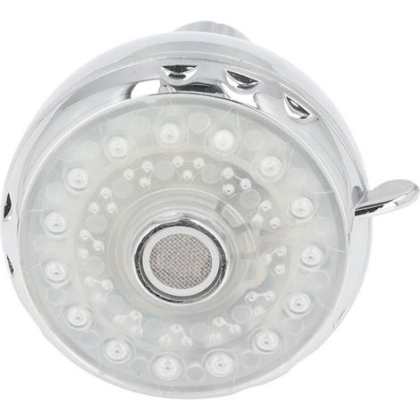 Pommeau de douche LED 7 couleurs Flash Light changeant automatiquement le pulvérisateur de douche avec filetage externe G1/2 pour salle de bain