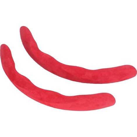 2Pièces Housse Volant Voiture Protecteur Segmenté Antidérapant Compatible Ford Escape Fusion Mustang Rouge (1/5)