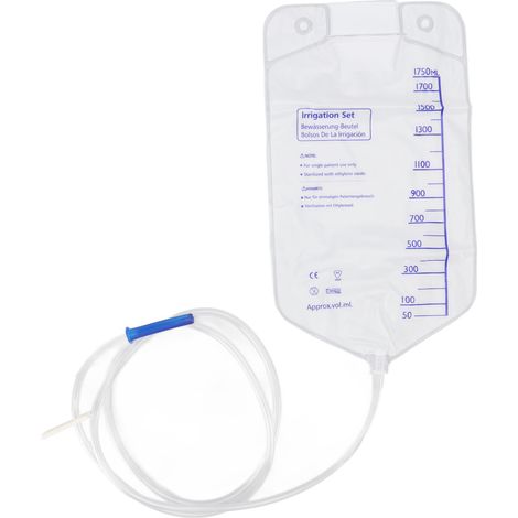 Kit de lavement jetable de 1750 ml pour irrigation du côlon à domicile (nettoyage au lait et au café) (1/5)