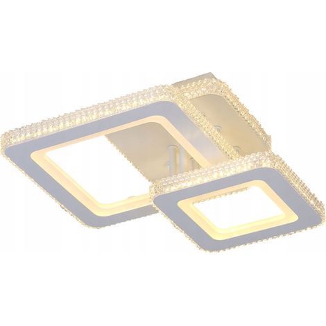 Lampada a sospensione ad anello, plafoniera, cristalli, lampadario a LED, telecomando, 3 colori (1/5)