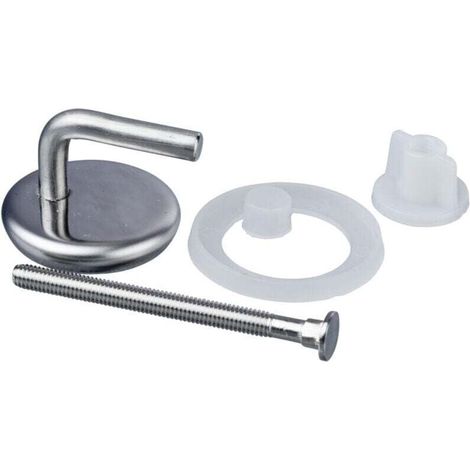 Patin abattant WC, pièce détachée pour abattant WC Malaga et Bergamo , Kit de 8 fixations pour abattant WC, acier inoxydable, brillant