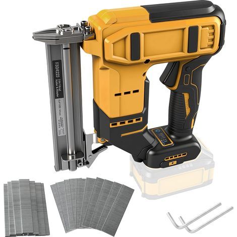 Coocheer – Agrafeuse électroportative sans fil 18GA – Moteur sans balais – Compatible batteries Dewalt 20V MAX – Clous 10-30mm et agrafes 10-22mm (1/5)