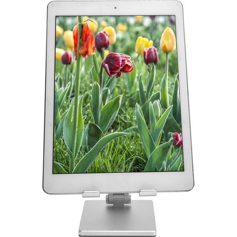 Support tablette pliable pour iPad, Huawei, Apple, téléphone argenté (MT133) (1/5)