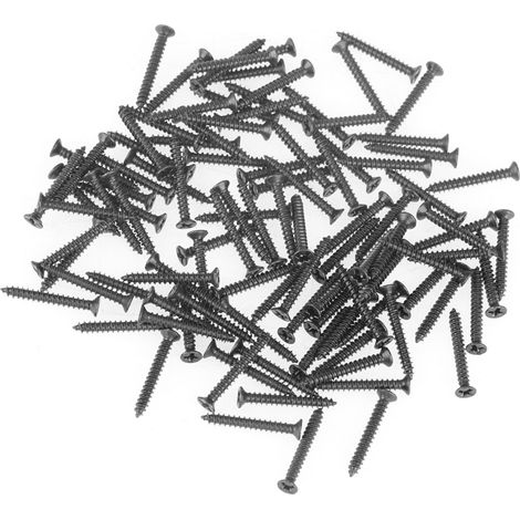 800 vis à bois cruciformes fraisées en acier au carbone noir M2, lot de 800 pièces (1/5)