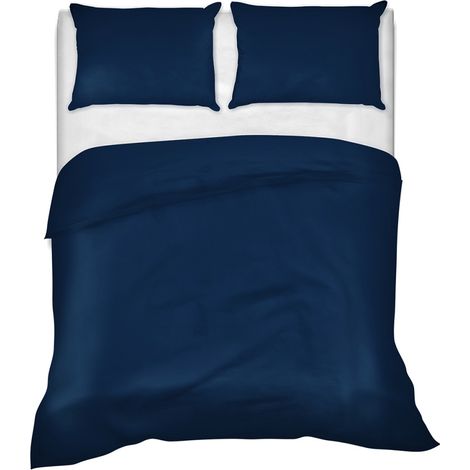 Lenzuolo letto sopra a casa vostra ,3 misure 100% puro cotone Made in Italy tinta unita Blu - 1 Piazza