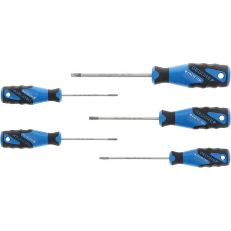 GEDORE GiraViti per Viti con Impronta Torx Interna, Set di 5 Pezzi, Giravite Torx, Impugnatura Tricomponente, Utensile, 2163 Tx-05