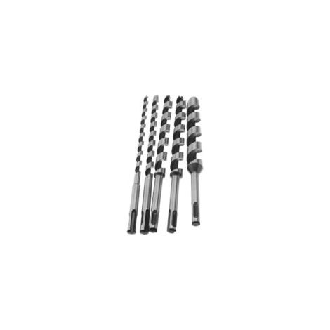 Set di 5 punte da trapano elicoidali con attacco SDS Plus per la lavorazione del legno, 230 mm, 6/10/14/18/20 mm - Crezuo