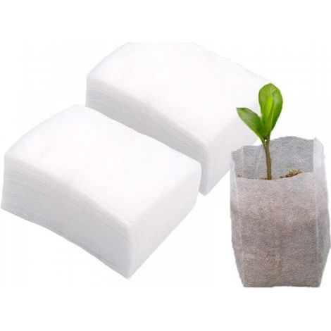 Sacs de plantation de pépinière, sacs de semis non tissés avec taux de levée de semis élevé, sacs de plantation de plantes, sacs de démarrage de graines, 100 pièces (1/5)