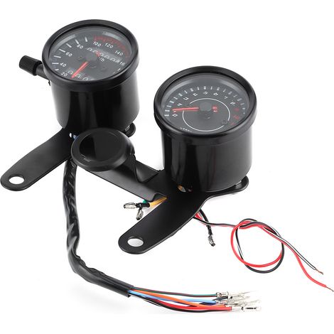 Compteur kilométrique, compte-tours et compteur de vitesse universel à LED pour moto 12 V (1/5)