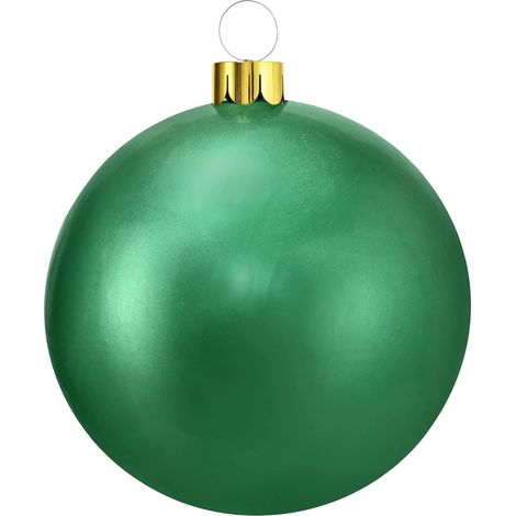 Pallina per albero di Natale decorato, color Verde, Gonfiabile -Ø 65 cm