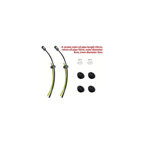 Fuel hoses and fuel filters for lawnmowers, hedge trimmers, edge trimmers, and brush cutters (8-piece set) (1/4)