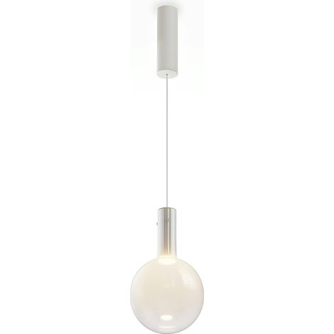 Suspension verre soufflé LED – globe blanc crémeux DELTONA (1/5)