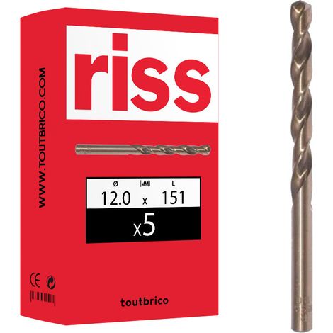 Foret Hss Cobalt 5% 12 Mm Vrac - Riss (1/2)