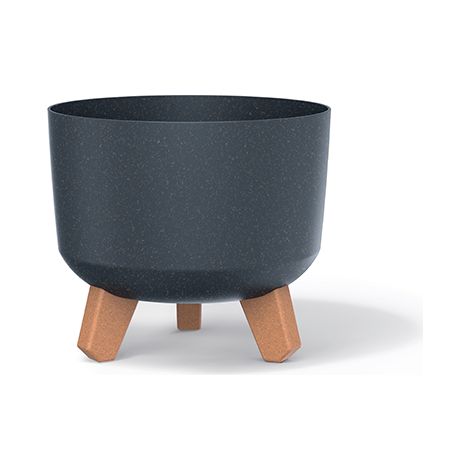 Prosperplast Blumentopf GRACIA Eco Wood Standard Anthrazit 20 cm