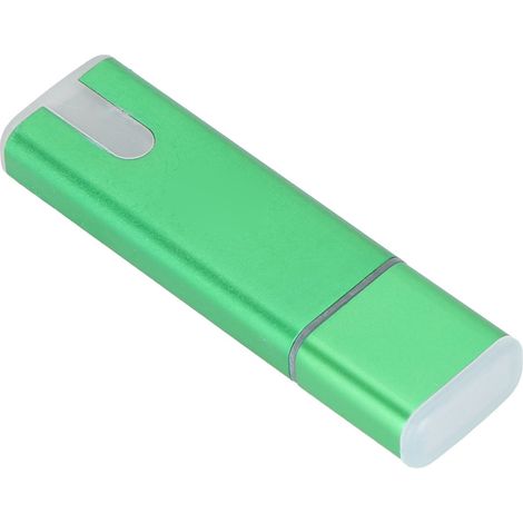 Großer, grüner, tragbarer USB-Stick mit LED-Beleuchtung und Verlustschutz-Lanyard für Laptops (2 GB). (1/5)