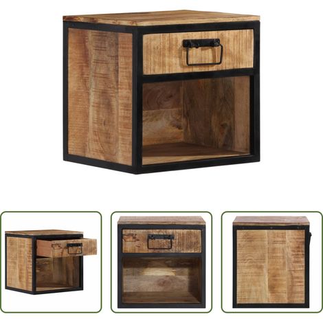 Bois de manguier - Table de chevet 40x35x40 cm bois de manguier massif (1/5)