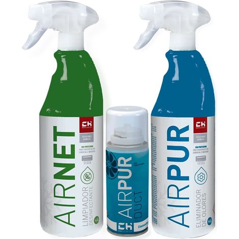 Super Pack AIRNET + AIRPUR + AIRPUR DUCT - Limpieza y Eliminación de Olores en Aire Acondicionado  Bricoprofesional