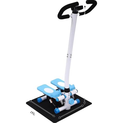 Machine de fitness Stepper, Hauteur réglable, Design compact, noir (1/2)