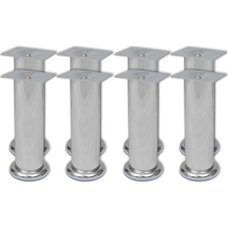 Runde Sofabeine 8 Stk. Chrom 180 mm