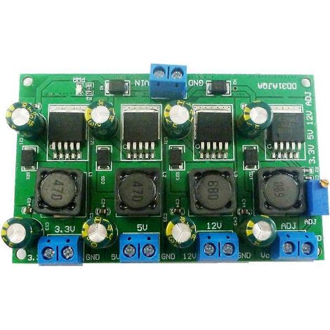 4-Kanal-Abwärtswandlermodul, 150 kHz Arbeitsfrequenz, thermische Abschaltung