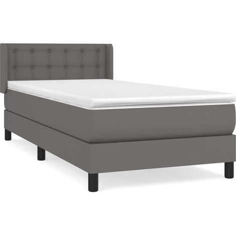 Maison Exclusive - Boxspringbett mit Matratze Grau 90x200 cm Kuns
