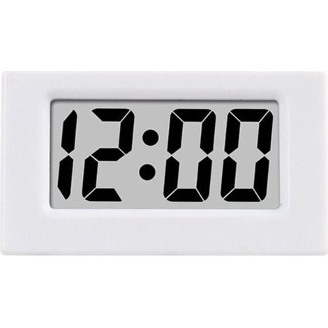 Mini horloge triangulaire à écran LED, alarme numérique électronique, pour bureau, maison, bureau, table, chambre à coucher, décoration blanche (1/4)