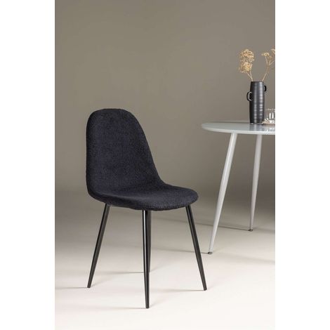 Polar chaise de salle à manger teddy noir. (1/5)