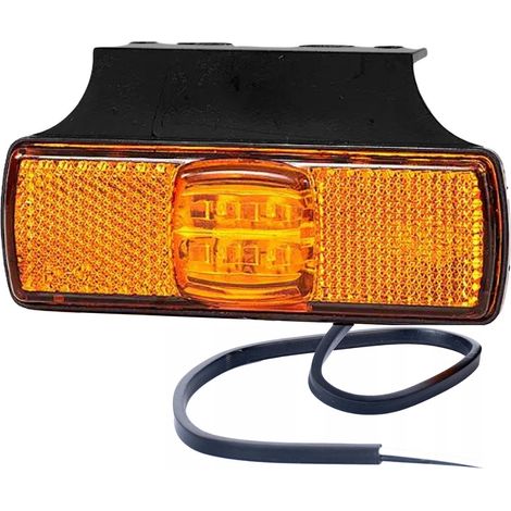 Luz de posición LED de 12V/24V, color naranja, con soporte angular y arnés de cableado - FT-017 Z+K LED (1/5)