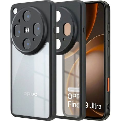 Funda híbrida Fusion para Oppo Find X9 Ultra, transparente con marco negro. (1/5)