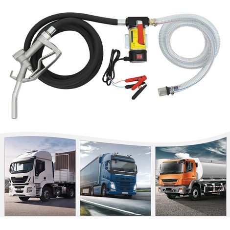 Pompe a Gasoil 12V 175W Pompe Gasoil Electrique Pompe à Carburant Auto-Amorçante Pompe Diesel 50l/min Pompe à Huile avec pistolet (1/5)