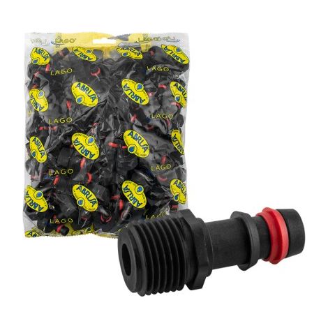Außengewindeverschraubung mit Sicherungsring, Beutel 100 Stück - 16mm - 3/8", ABRISA. (1/5)