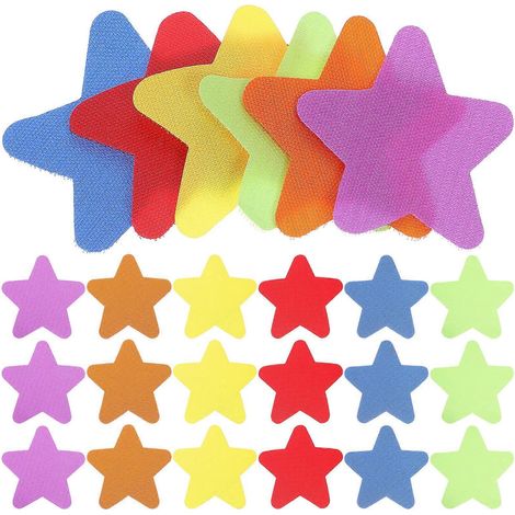 30 autocollants de tapis colorés en forme d'étoile pour jeux et puzzles éducatifs pour enfants-10x10cm (1/3)