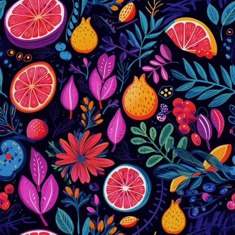 Tela decorativa para exteriores Oxford - Motivo frutal  DX7004 (1/5)
