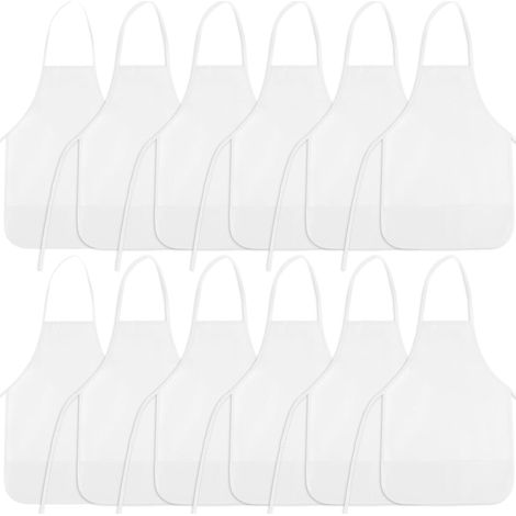 Tabliers de peinture pour enfants avec 2 poches spacieuses - Tabliers pour enfants - Pour activités de peinture, travaux manuels de cuisine (1/5)