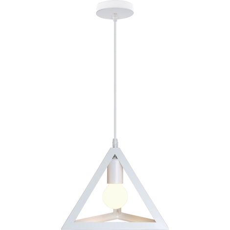 Lámparas De Colgar Triangular Lámpara De Techo Clásica Negro Antigua Lustre Metal Retro Para Dormitorio Bar (2X)