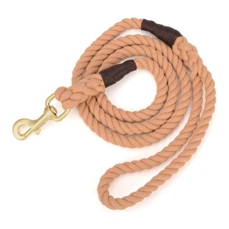 Laisse en corde pour chien, corde tressée de traction multicolore en coton pour chiens de taille moyenne et grande