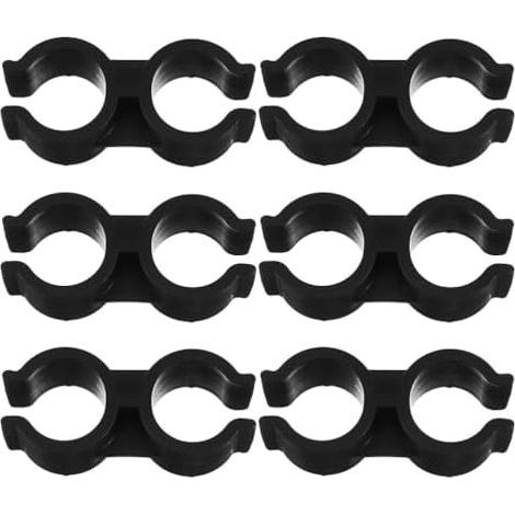 Lot de 6 Colliers Serrage Doubles Plastiques pour Tuyaux Ø25Mm, Fixation Étagère et Raccordement Tuyaux, Installation Facile sans Outil, Adapté aux Systèmes Plomberie - (1/5)