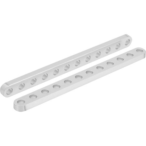 2 profilés plats en aluminium extrudé, 12 trous, accessoires pour robots, 4 x 8 mm, 3102-0012-0096 (1/5)