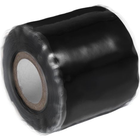 Ruban isolant en silicone noir pour tuyaux et câbles, étanche (1/5)