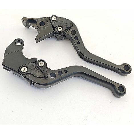 Convient aux motos Suzuki GSXR1000 01-04, cornes de frein et d'embrayage réglables en alliage d'aluminium modifié (3 entièrement noires) (1/5)