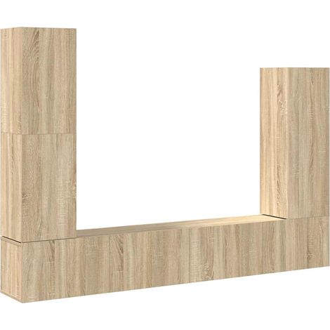 Maison Exclusive - 4-tlg. TV-Schrank-Set Sonoma-Eiche Holzwerksto