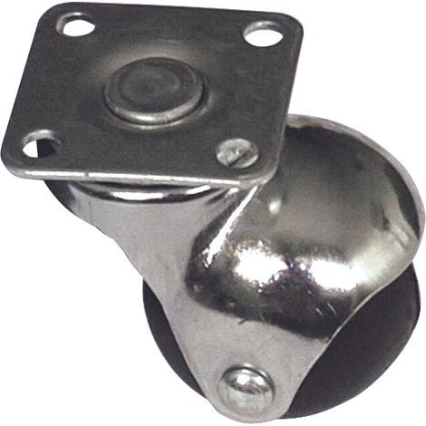 Utilia RUOTA GIREVOLE PER MOBILI CUFFIA CROMATA  mm. 40-piastra mm. 38x38 4.00 pz