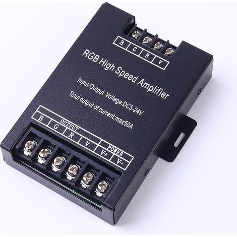 30A 50A 400W RGB LED strip light, signal amplifier, repeater, amplifier, metal housing