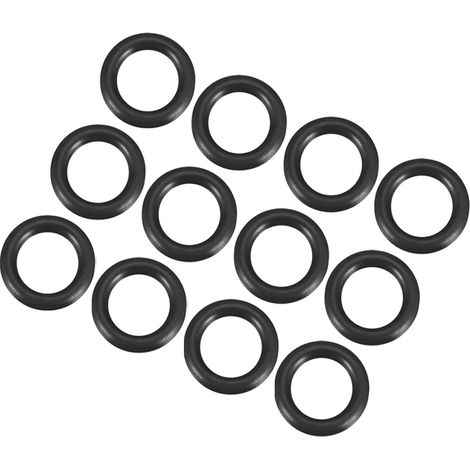 11x7x2mm Nitrile Rubber O-Rings 12 Pieces Round Black (1/5)