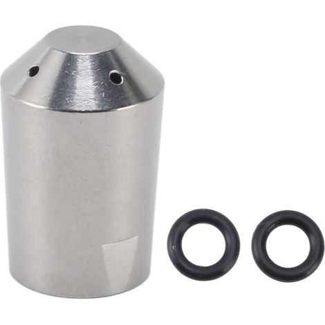 Boquilla de acero inoxidable para cafetera, cuatro orificios para Rancilio, con adornos, función para espumar leche. (1/4)