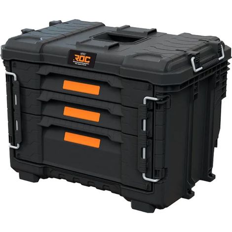 Keter XL Werkzeugbox schwarz modulär 3 Schubladen (1/2)
