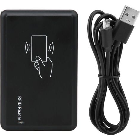 Lector RFID, lector de tarjetas de identificación, 125 kHz, USB 2.0, alimentado por USB, rango de detección de 3-8 cm -Crezuo
